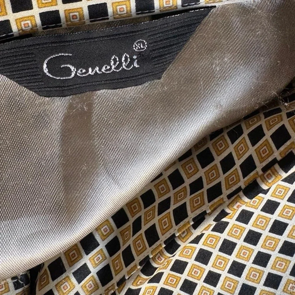 Genelli Silk Pattern Zip Up - Picture 5 of 5